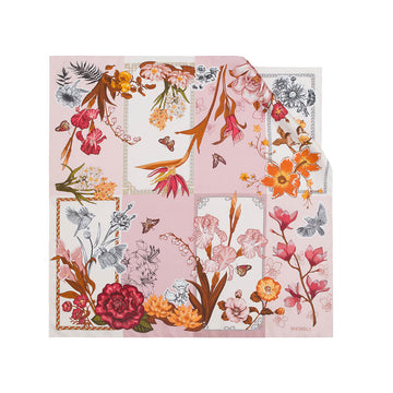 Pure Silk Scarf, Flourishing Blossom Pink